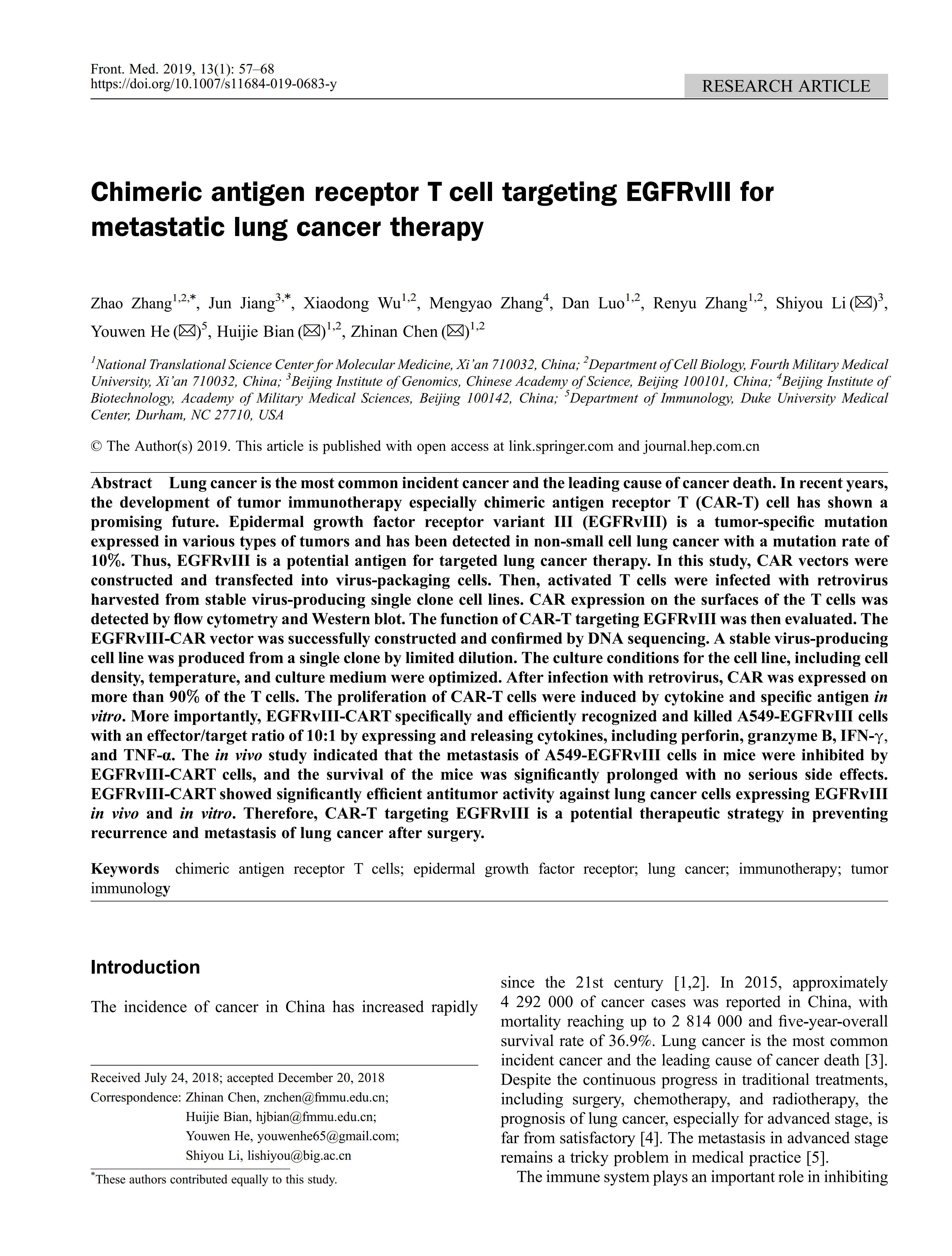 1.ChimericantigenreceptorTcelltargetingEGFRvIIIformetastaticlungcancertherapy_1